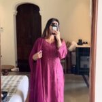 Noor Chikankari Mukesh Work Rayon Long Kurti Set with Dupatta - Plum