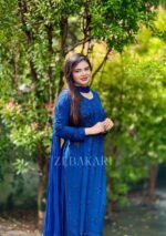 Noor Chikankari Mukesh Work Rayon Long Kurti Set with Dupatta - Royal Blue - Image 16
