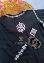 Daisy Chikankari Rayon Short Kurti - Black - Image 3