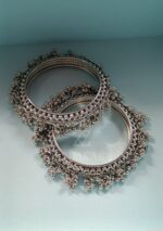 Oxidised Silver Gajra Bangles