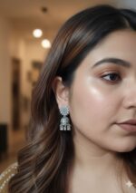 Oxidised Silver Jhumki Earrings