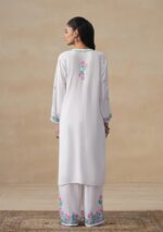 Soha Chikankari Modal Straight Kurta Set - White - Image 9
