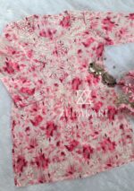Gulkaani Mulmul Chikankari Short Kurt- Pink - Image 3