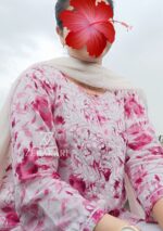 Gulkaani Mulmul Chikankari Short Kurt- Pink - Image 9