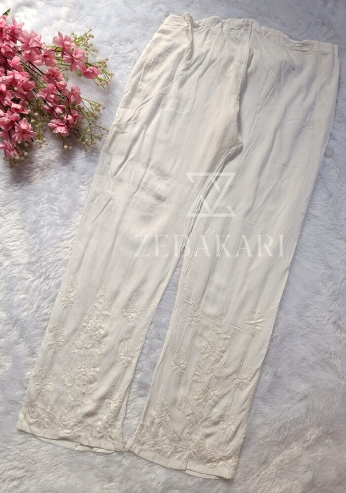 Mira Modal Chikankari Pant - Image 2