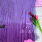 Iqra Lavender Chikankari Modal Straight Kurta