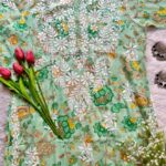 Sofia Green Chikankari Mulmul Straight Kurta