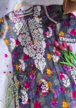 Liza Lavender Chikankari Mulmul Straight Kurta - Image 3