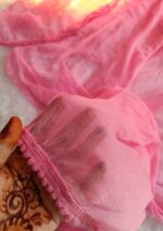 Pink Chiffon Dupatta - Image 3