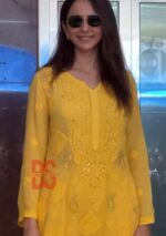 Kusha Ombre Viscose Chikankari Mukesh Work Long Kurti - Image 8