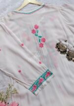 Soha Chikankari Modal Straight Kurta Set - White - Image 3