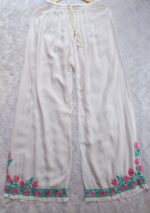 Soha Chikankari Modal Straight Kurta Set - White - Image 5