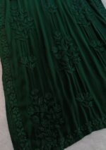 Bottle Green Viscose 3D Chikankari Long kurti - Image 5