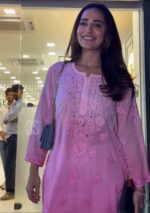 Kusha Ombre Viscose Chikankari Mukesh Work Long Kurti