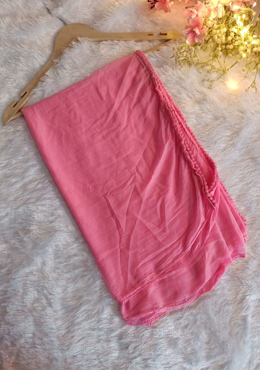 9_20250814_214831_0008 Pink Chiffon Dupatta - Image 1