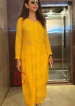 Kusha Ombre Viscose Chikankari Mukesh Work Long Kurti - Image 7