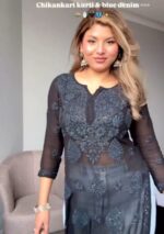 Nikhat Viscose Chikankari & Mukesh Work Long Kurti