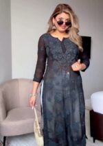 Nikhat Viscose Chikankari & Mukesh Work Long Kurti - Image 3