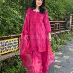 Mehrunnisa Chikankari Farshi Shalwar Suit - Hot Pink