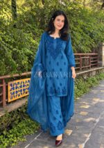Mehrunnisa Chikankari Farshi Shalwar Suit - Powder Blue
