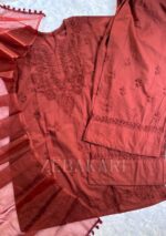 Mehrunnisa Chikankari Farshi Shalwar Suit- Brown - Image 5