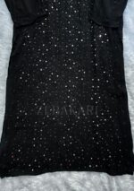 Dia Viscose Resham Jaal Chikankari and Mukesh Work 3pc Set- Black - Image 7