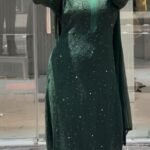 Dia Viscose Resham Jaal Chikankari and Mukesh Work 3pc Set- Bottle Green