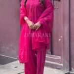Mehrunnisa Chikankari Farshi Shalwar Suit - Hot Pink
