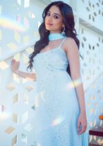 Anushka Strappy Chikankari and Mukaish Ring Work Long Kurti- Single shade - Image 11