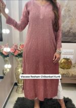 Dia Viscose Resham Jaal Chikankari and Mukesh Work Long Kurti - Image 9