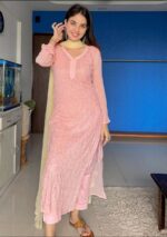 Dia Viscose Resham Jaal Chikankari and Mukesh Work Long Kurti - Image 5
