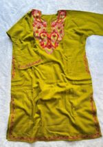 Kashmiri Woolen Pheran - Parrot Green - Image 2