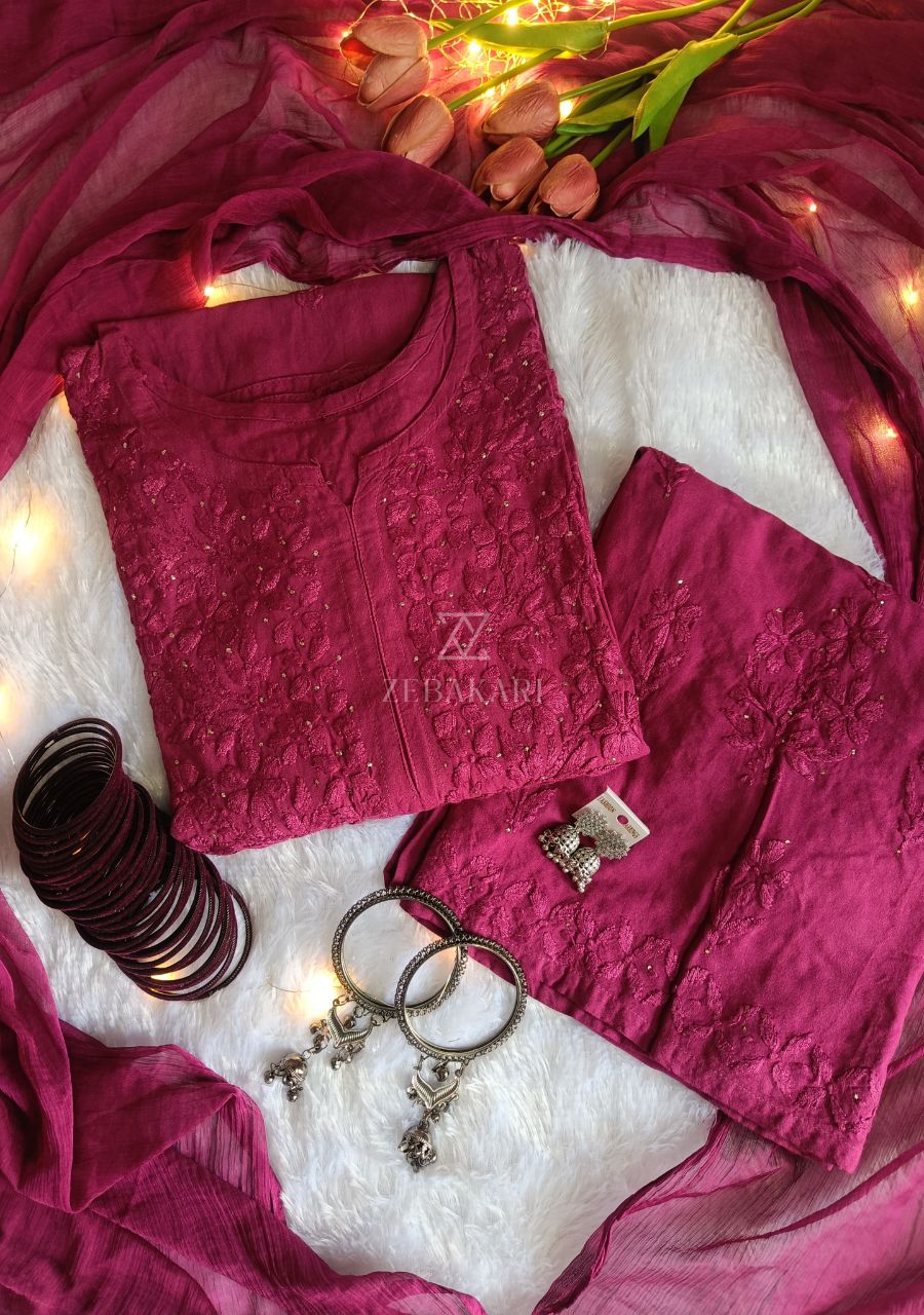 17_20251005_154200_0016 Chikankari Suit Gift Hamper Box - Plum - Image 1