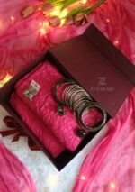 Chikankari Suit Gift Hamper Box - Blush Pink - Image 2