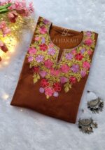 Kashmiri Woolen Pheran - Coffee Brown - Image 3