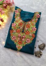 Kashmiri Woolen Pheran - Sea Green - Image 2