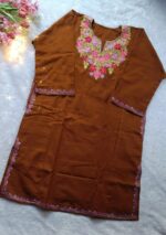 Kashmiri Woolen Pheran - Coffee Brown - Image 4
