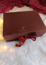 Chikankari Suit Gift Hamper Box - Rich Maroon - Image 2