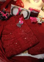 Chikankari Suit Gift Hamper Box - Rich Maroon