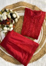 Maryam Chikankari Pure Mul Cotton Gharara Set- Plus Size - Image 5