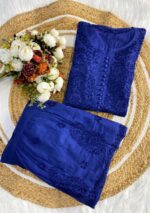 Maryam Chikankari Pure Mul Cotton Gharara Set- Plus Size - Image 4