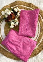 Maryam Chikankari Pure Mul Cotton Gharara Set- Plus Size - Image 7