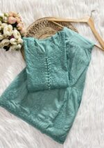 Maryam Chikankari Pure Mul Cotton Gharara Set- Plus Size - Image 9