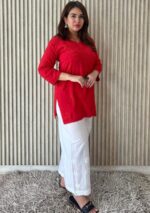 Sonam Chikankari Rayon Short Kurti - Image 2