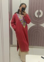 Kashmiri Woolen Kurta with pockets Pink