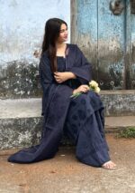 Mehrunnisa Chikankari Farshi Shalwar Suit- Navy Blue