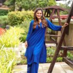 Palak Chikankari Rayon Long Kurti Set with Dupatta - Blue