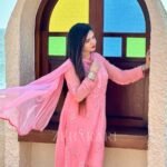 Nazia Viscose 3D Chikankari Long Kurti Set with Dupatta - Pastel Pink