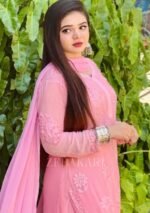 Nazia Viscose 3D Chikankari Long Kurti Set with Dupatta - Pastel Pink - Image 17