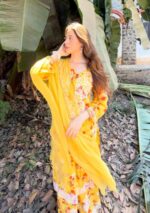 Bela Mulmul Chikankari Printed 2 PC Long Kurta Set